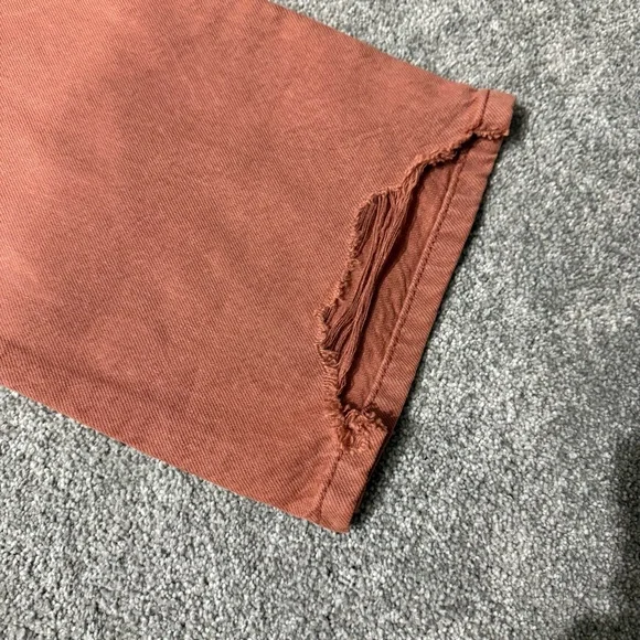 90’s Baggy Aeropostale Rust Orange Distressed Straight Jeans, Women’s 4R - Picture 11 of 12